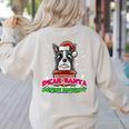 Boston Terrier Santa Claus Christmas Dog Women's Sweatshirt Back Print Sand
