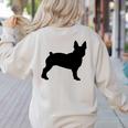 Boston Terrier Women's Sweatshirt Back Print Sand