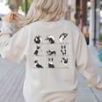 Boston Terriers Yoga Women's Sweatshirt Back Print Sand