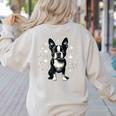 Dog Boston Terrier For Men Women Women's Sweatshirt Back Print Sand