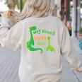 Kids My Nonna Loves Me Dinosaur Grandson Women's Sweatshirt Back Print Sand