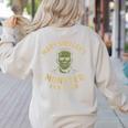 Mary Shelley's Monster Fan Club Gothic Horror Parody Women's Sweatshirt Back Print Sand