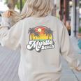 Myrtle Beach South Carolina Retro 70s Vintage Vacation Women's Sweatshirt Back Print Sand
