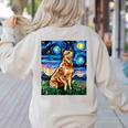 Red Heeler Starry Night Cattle Dog Colorful Art By Aja For Men Women Girls Kids Women's Sweatshirt Back Print Sand