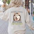 Siberian Husky Professional Human Trainer Women's Sweatshirt Back Print Sand