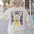 Vintage Boston Terrier Dog Women's Sweatshirt Back Print Sand