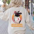Vintage Boston Terrier Grandma Wear Sunglasses Dog Lover Men Women Girls Kids Women's Sweatshirt Back Print Sand