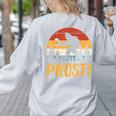 Bigfoot Sasquatch Prost Retro Bavarian Oktoberfest Men Women Women's Sweatshirt Back Print Ash