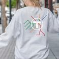 Boston T Subway Map Vintage MBTA Women's Sweatshirt Back Print Ash