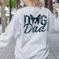 Boston Terrier Dog Dad Women's Sweatshirt Back Print Ash