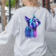 Boston Terrier Dog For a Boston Terrier Mom Women's Sweatshirt Back Print Ash