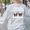 Boston Terrier Dog Official Sleep Pajamas Nightgown Women's Sweatshirt Back Print Ash