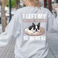 Boston Terrier Dog Women's Sweatshirt Back Print Ash