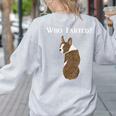 Boston Terrier Who Farted Women's Sweatshirt Back Print Ash