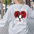 Boston Terrier Grandma Dog Owner Boston Terrier For Men Women Women's Sweatshirt Back Print Ash