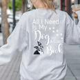 Boston Terrier Reading Books Love My Dog Men Women Kids T-Shirt Women's Sweatshirt Back Print Ash