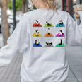 Boston Terriers Yoga Asana Pose And Meditation Women's Sweatshirt Back Print Ash