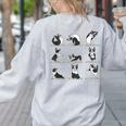 Boston Terriers Yoga Women's Sweatshirt Back Print Ash