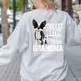 Coolest Boston Terrier Grandma Dog Women's Sweatshirt Back Print Ash