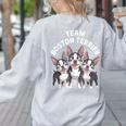 Cute Cartoon For Dog Owners Pet Team Boston Terrier Women's Sweatshirt Back Print Ash