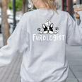 Furologist Puppy Stylist Cute Dog Groomer Men Women Women's Sweatshirt Back Print Ash