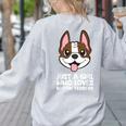 Just a Girl Who Loves Boston Terriers Women's Sweatshirt Back Print Ash