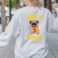 Lovely Harry Pugger Pug Women's Sweatshirt Back Print Ash