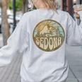 Sedona Arizona Nature Mountains Hiking Outdoors Women's Sweatshirt Back Print Ash