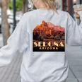 Sedona s Sedona Arizona Shirts T-Shirt Women's Sweatshirt Back Print Ash