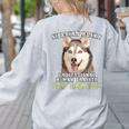 Siberian Husky Professional Human Trainer Women's Sweatshirt Back Print Ash