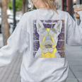 Vintage Boston Terrier Dog Women's Sweatshirt Back Print Ash