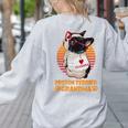 Vintage Boston Terrier Grandma Wear Sunglasses Dog Lover Men Women Girls Kids Women's Sweatshirt Back Print Ash