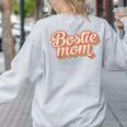 Vintage Boston Terrier Mom Dog Lover Pet Bostie Mama Men Women Girls Kids Women's Sweatshirt Back Print Ash