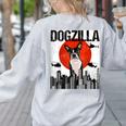 Vintage Japanese Dogzilla Boston Terrier Women's Sweatshirt Back Print Ash