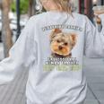 Yorkshire Terrier Yorkie Dog Professional Human Trainer Women's Sweatshirt Back Print Ash
