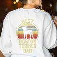 Best Dog Father Dad Vintage Boston Terrier For Men Women Women's Sweatshirt Back Print White