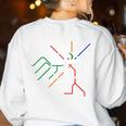 Boston T Subway Map Vintage MBTA Women's Sweatshirt Back Print White
