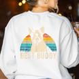 Boston Terrier Boston-Bulldog Women's Sweatshirt Back Print White