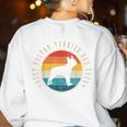Boston Terrier Dad Retro Vintage Dog Bostie Dad Men Women's Sweatshirt Back Print White