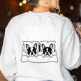 Boston Terrier Dog Official Sleep Pajamas Nightgown Women's Sweatshirt Back Print White