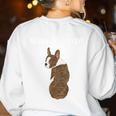 Boston Terrier Who Farted Women's Sweatshirt Back Print White