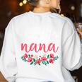Boston Terrier Grandma Nana Dog Lover Christmas Women's Sweatshirt Back Print White