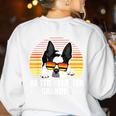 Boston Terrier Grandpa Dog Owner Boston Terrier Women's Sweatshirt Back Print White