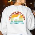 Being a Boston Terrier Grandpa Is Ruff Boston Terrier Women's Sweatshirt Back Print White