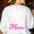 Boston Terrier Mom Women's Sweatshirt Back Print White