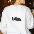 Boston Terrier Puppy Need More Sleep Pajama For Bedtime Women's Sweatshirt Back Print White