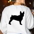 Boston Terrier Women's Sweatshirt Back Print White