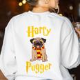 Lovely Harry Pugger Pug Women's Sweatshirt Back Print White