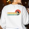 Retro Vintage Boston Terrier Dog Lover Boston Terrier Mom Women's Sweatshirt Back Print White