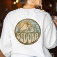 Sedona Arizona Nature Mountains Hiking Outdoors Women's Sweatshirt Back Print White